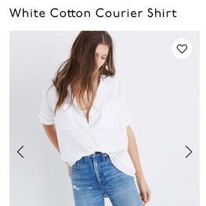 Madewell White courier shirt